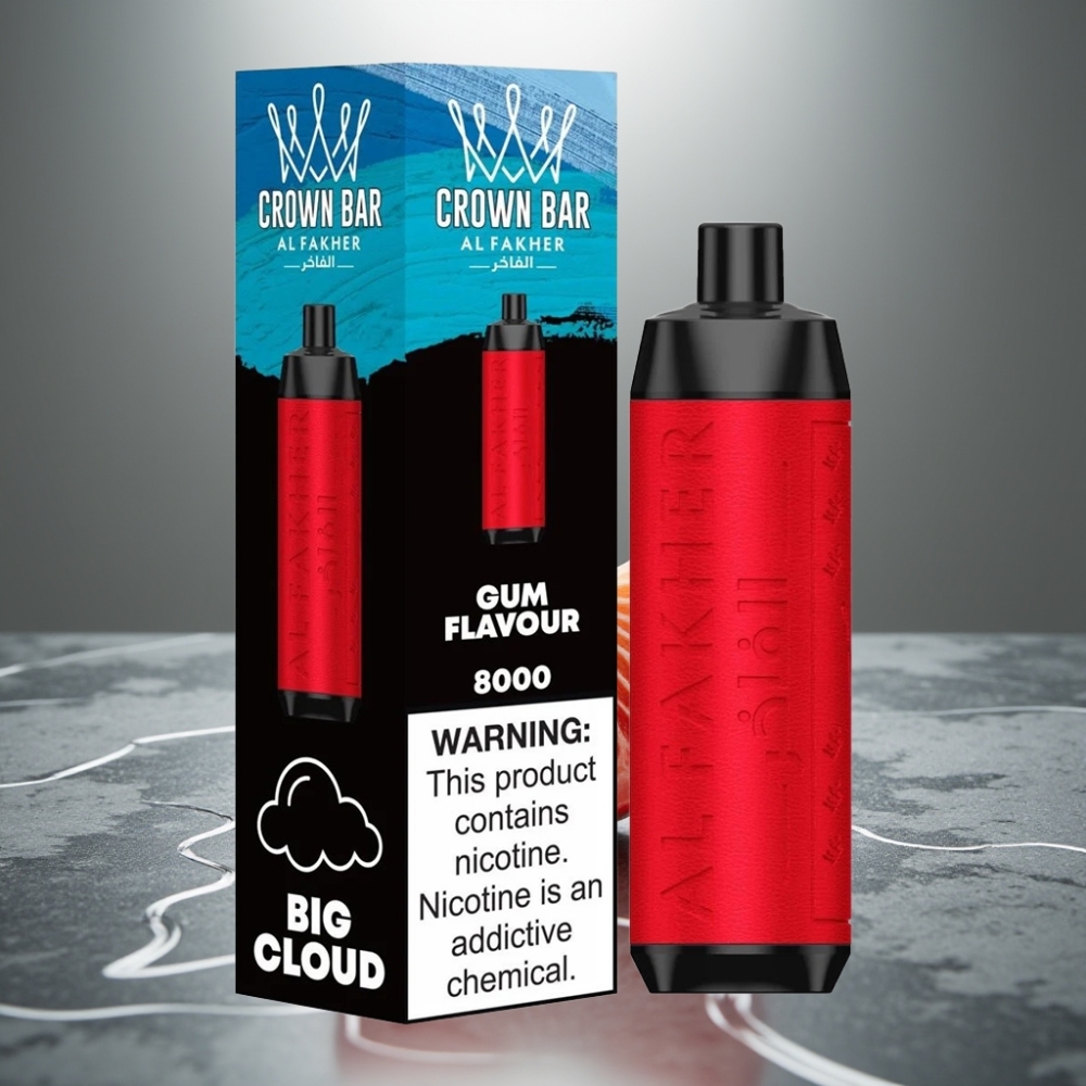 Al Fakher Crown Bar 8000 Žvýkačka Crystal Disposable Vape 18ml 5mg