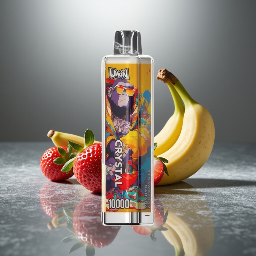 UWIN Crystal 10 000 Puffs 18ml 650mAh Jahoda Banán RGB