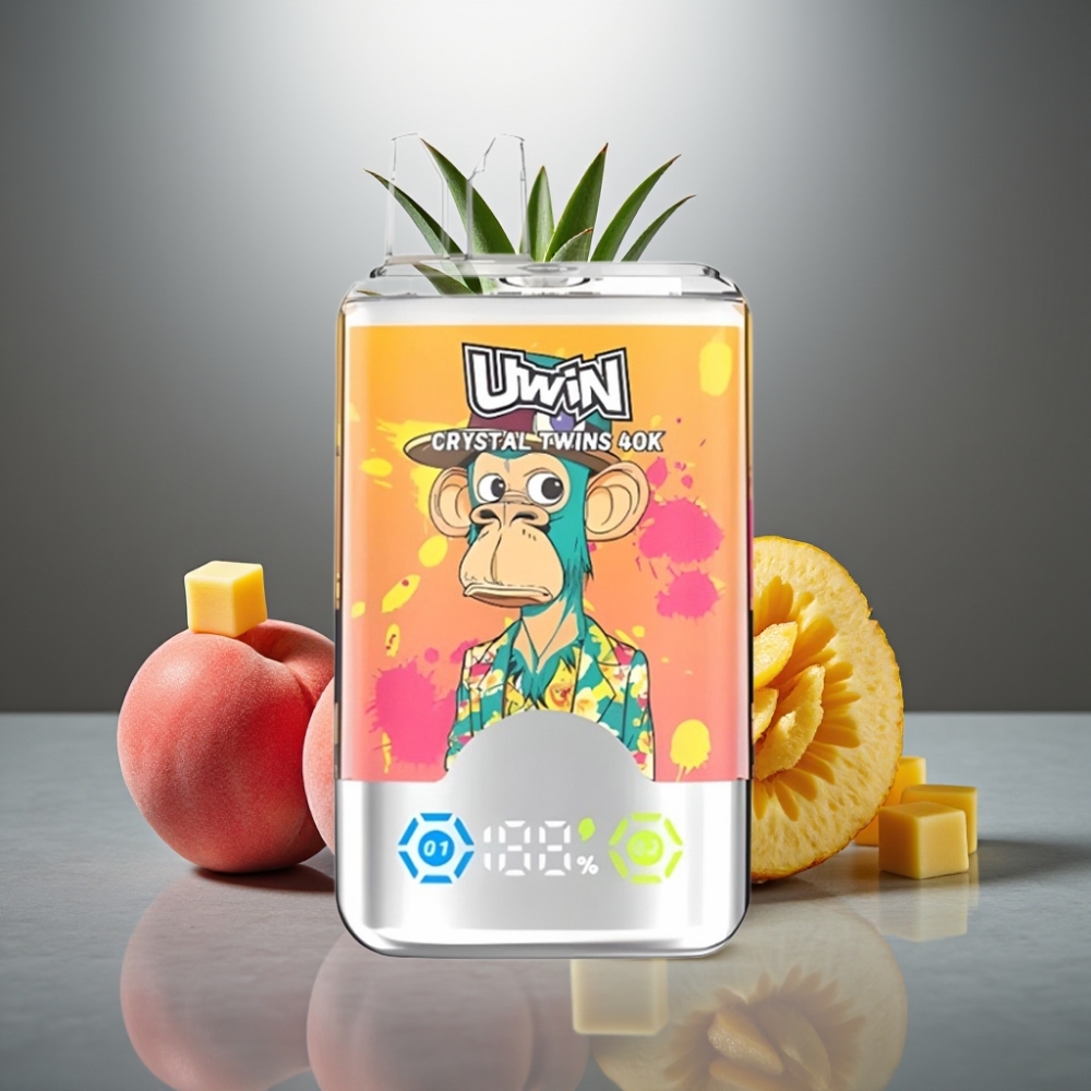 UWIN Crystal Twins 40000 Puffs 0,6Ohm 32ml Broskev Mango Ananas Red Bull
