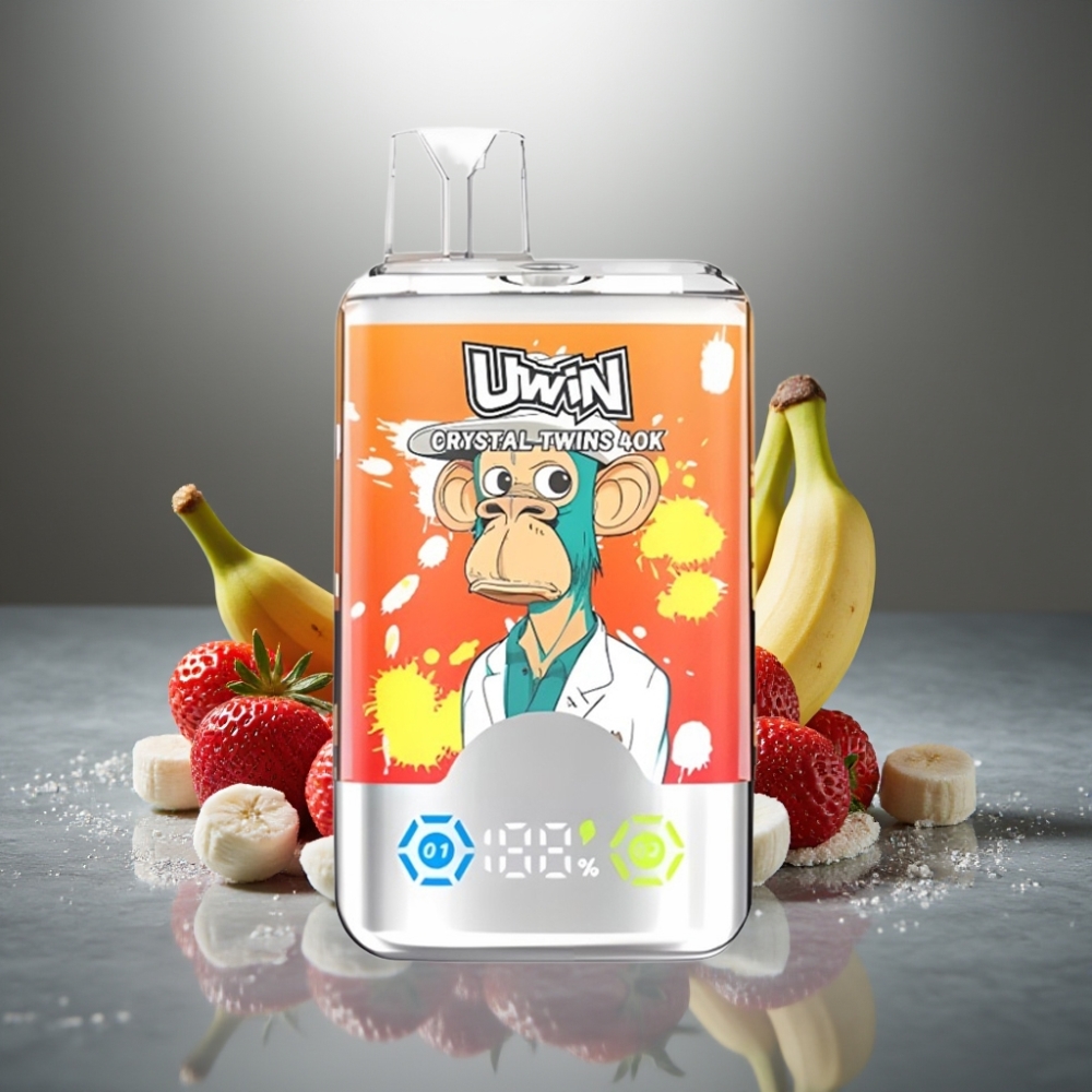 UWIN Crystal Twins 40000 Puffs Dvojitá Příchuť Jahoda Banán Láska 66