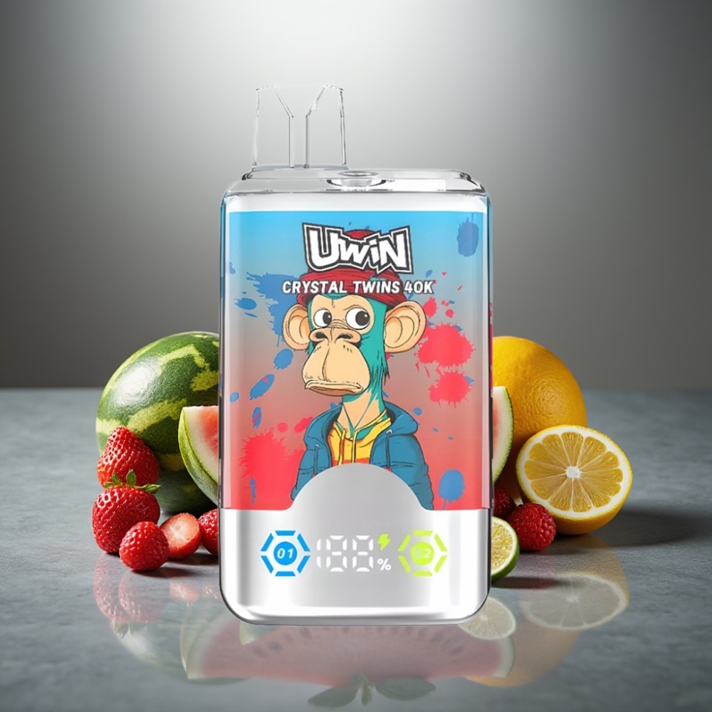 UWIN Crystal Twins 40000 Puffs Dvojitá Příchuť Jahoda Meloun Citron Limetka 32ml 850mAh