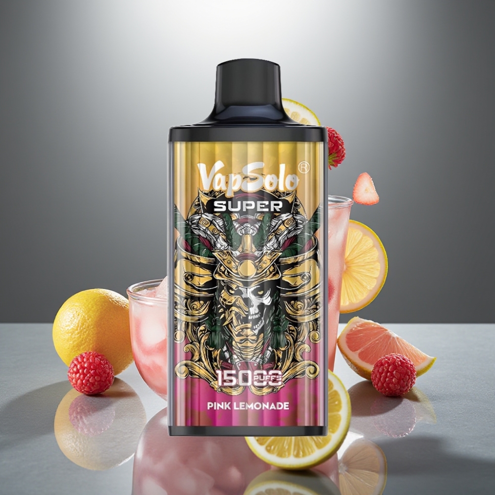 Vapsolo Super 15000 Puffs 40ml 850mAh Super Růžová Limonáda