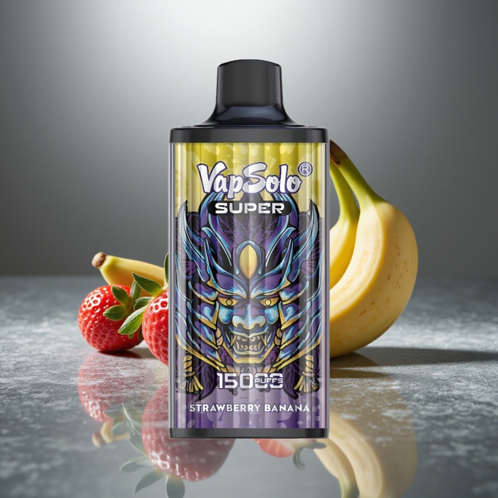 Vapsolo Super 15000 Puffs 40ml 850mAh Type-C Jahoda Banán