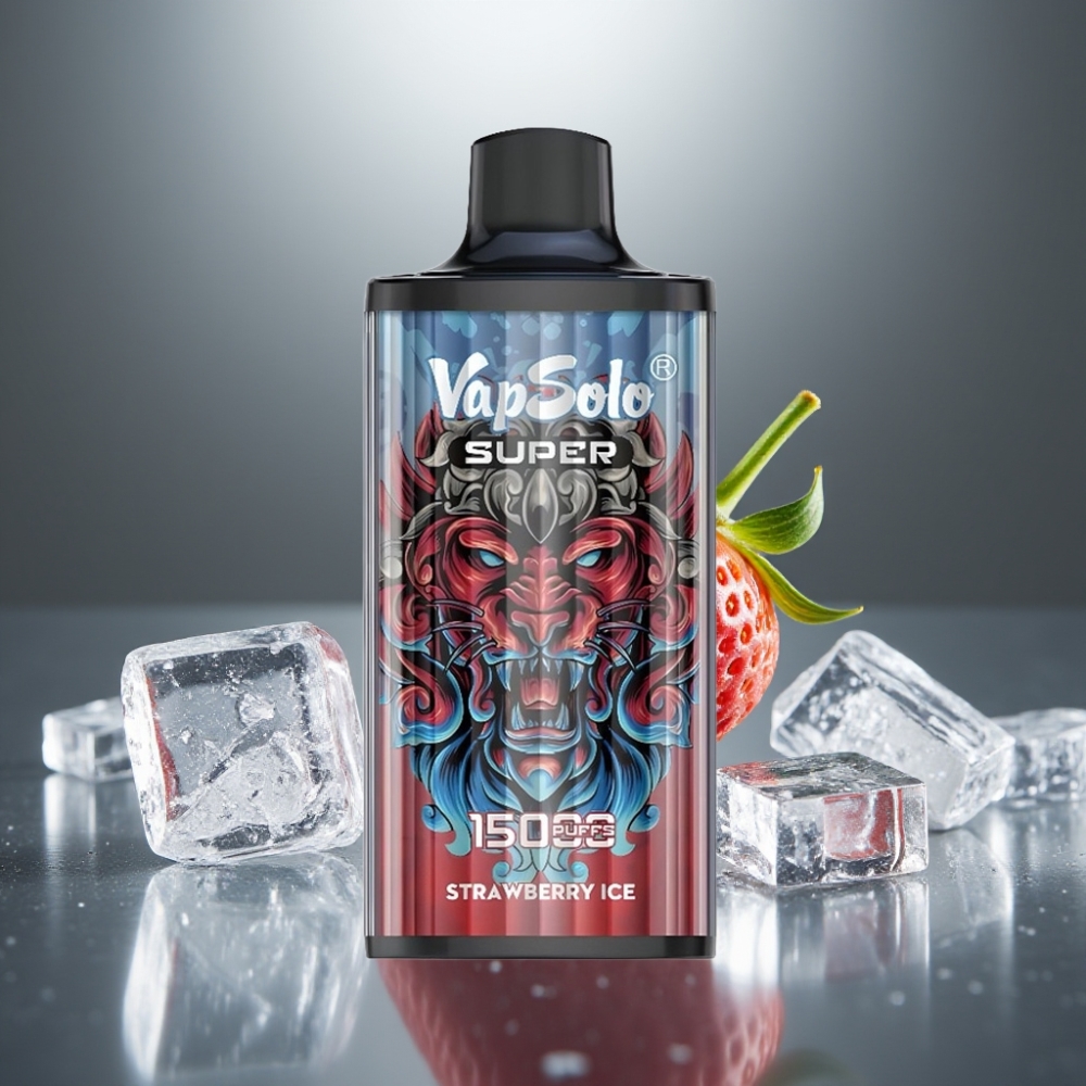 Vapsolo Super 15000 Puffs 40ml Jahoda Led 850mAh Type-C