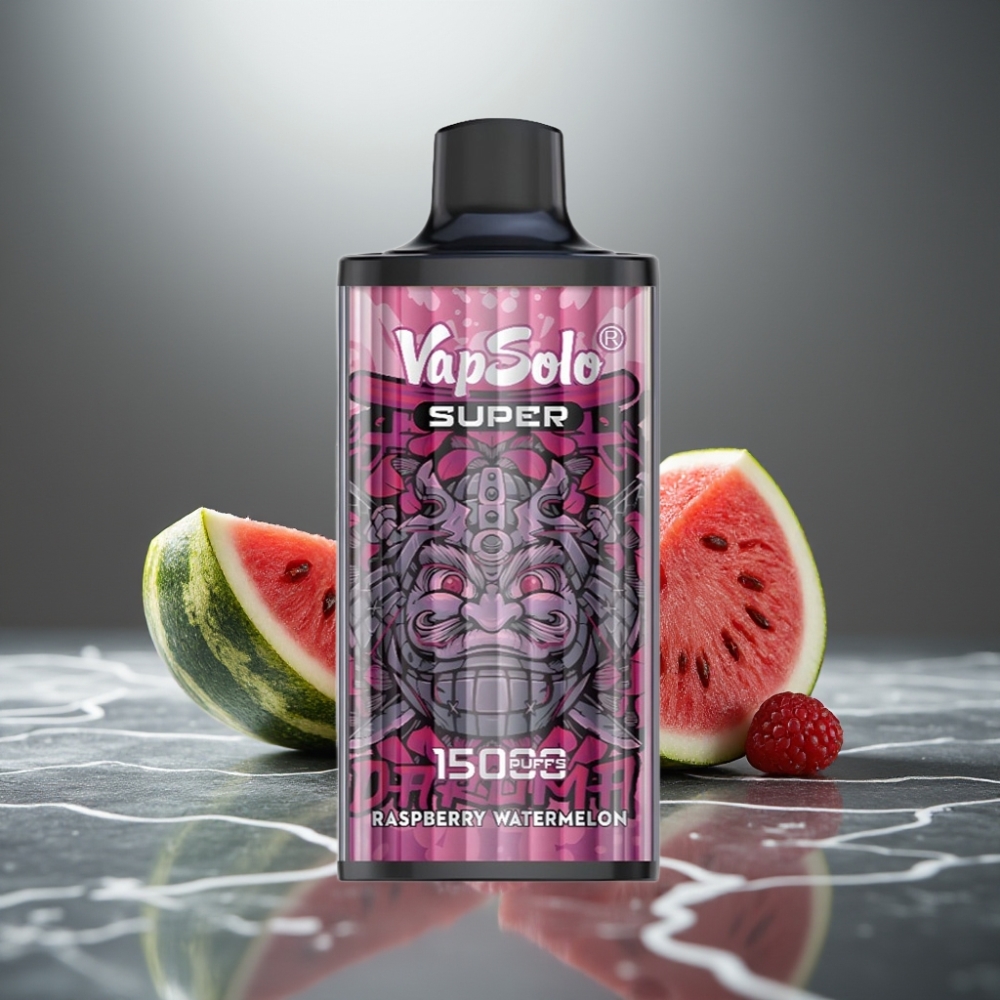 Vapsolo Super 15000 Puffs 40ml Malina Vodní Meloun Typ-C 850mAh Mesh