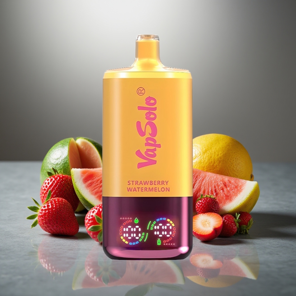 VapSolo Triple 30000 Puffs 40ml Jahoda Meloun & Citron Broskev