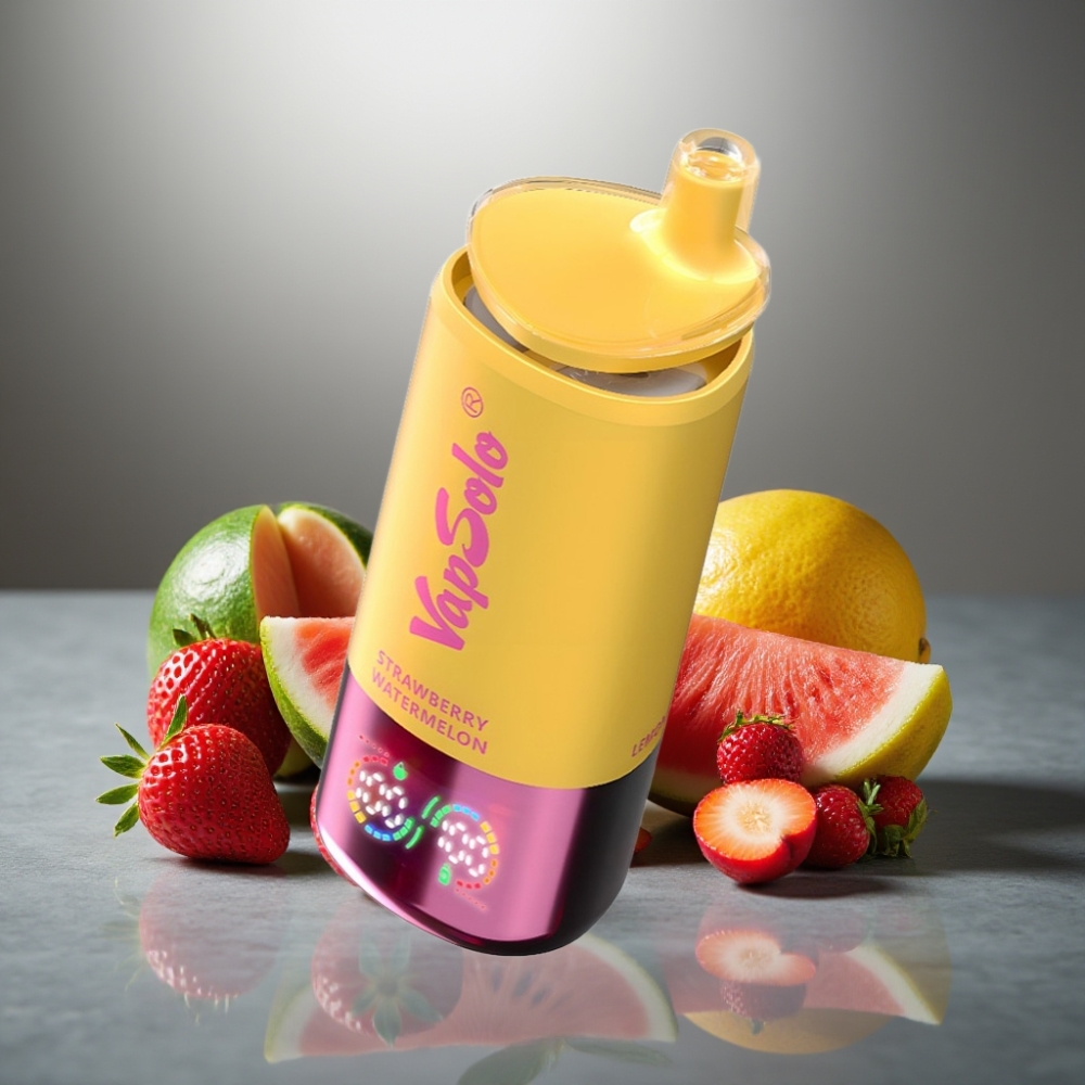 VapSolo Triple 30000 Puffs 40ml Jahoda Meloun & Citron Broskev