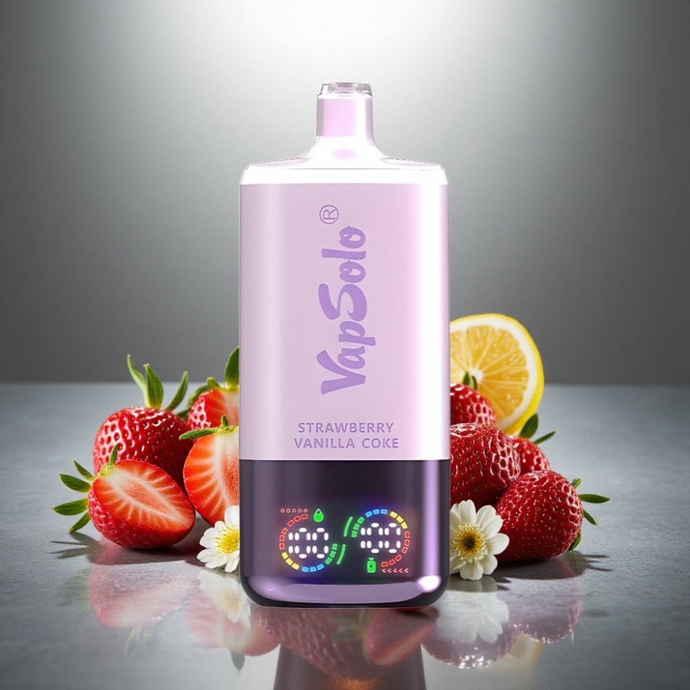 VapSolo Triple 30000 Puffs 40ml Jahoda Vanilková Kola Typ-C