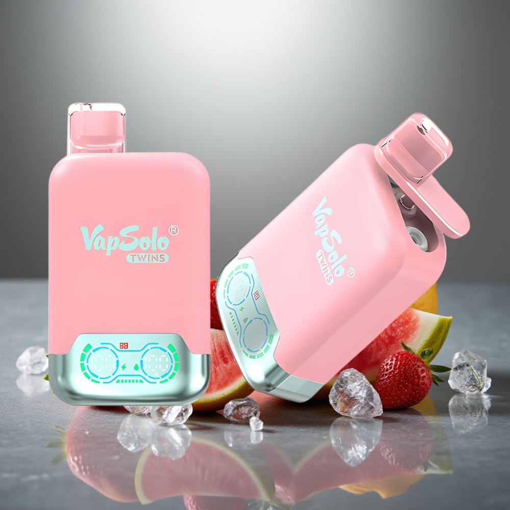 Vapsolo Twins 20000 Puffs 40ml Jahoda Led & Mango Broskev Meloun Typ-C