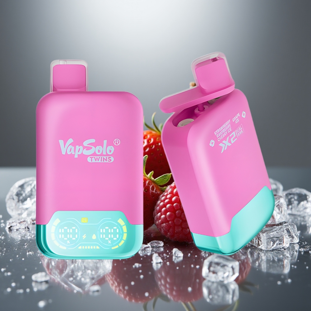 Vapsolo Twins 20000 Puffs 40ml Jahoda Malina Třešeň Led & Hrozen Led Typ-C