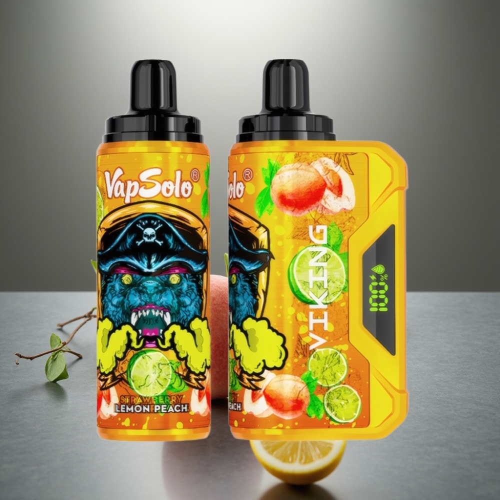 VapSolo VIKING 12000 Puffs 22ml Citrón Broskev Typ-C LED