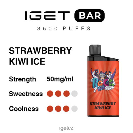 IEGT Discount bar 3500 šluků 4VN8F0303 jahodový kiwi led
