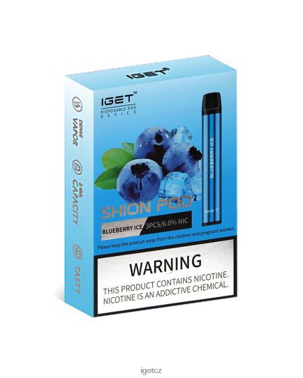 IEGT Vapes Bulk Cheap 3 x shion 4VN8F04 borůvkový led